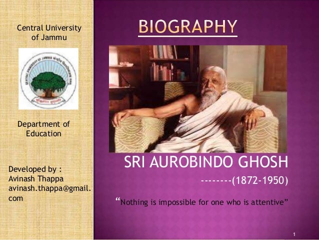 aurobindo ghosh biography